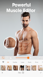 تطبيق لاضافة فلتر العضلات بالذكاء الاصطناعي screenshot 2