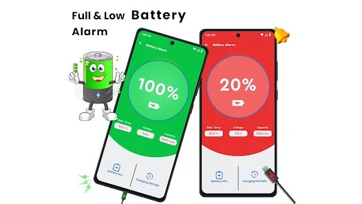 تطبيق لتنبيهك اثناء الشحن و معرفة جودة الشاحن و صحة البطارية screenshot 2