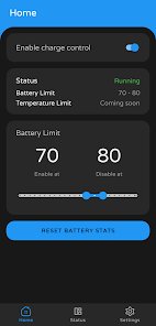 التحكم في الشحن و نسبة التوقف للحفاظ علي البطارية screenshot 2